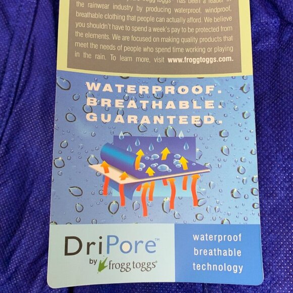 Frogg Toggs Tekk Toad Pants Blue Small TT8039-13SM  NWT - Picture 4 of 8